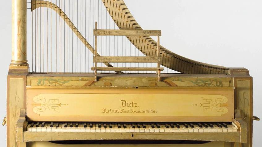 Clavi-harpe par Dietz, seconde moitié du XIXe siècle Estimation : 8 000 €  Jean-Chrétien Dietz et ses fils, inventeurs