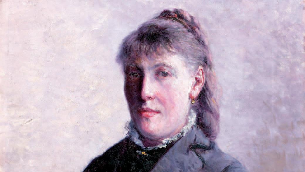 Gustave Caillebotte (1848-1894), Portrait de jeune femme assise, toile d’origine... Qui est-ce ?