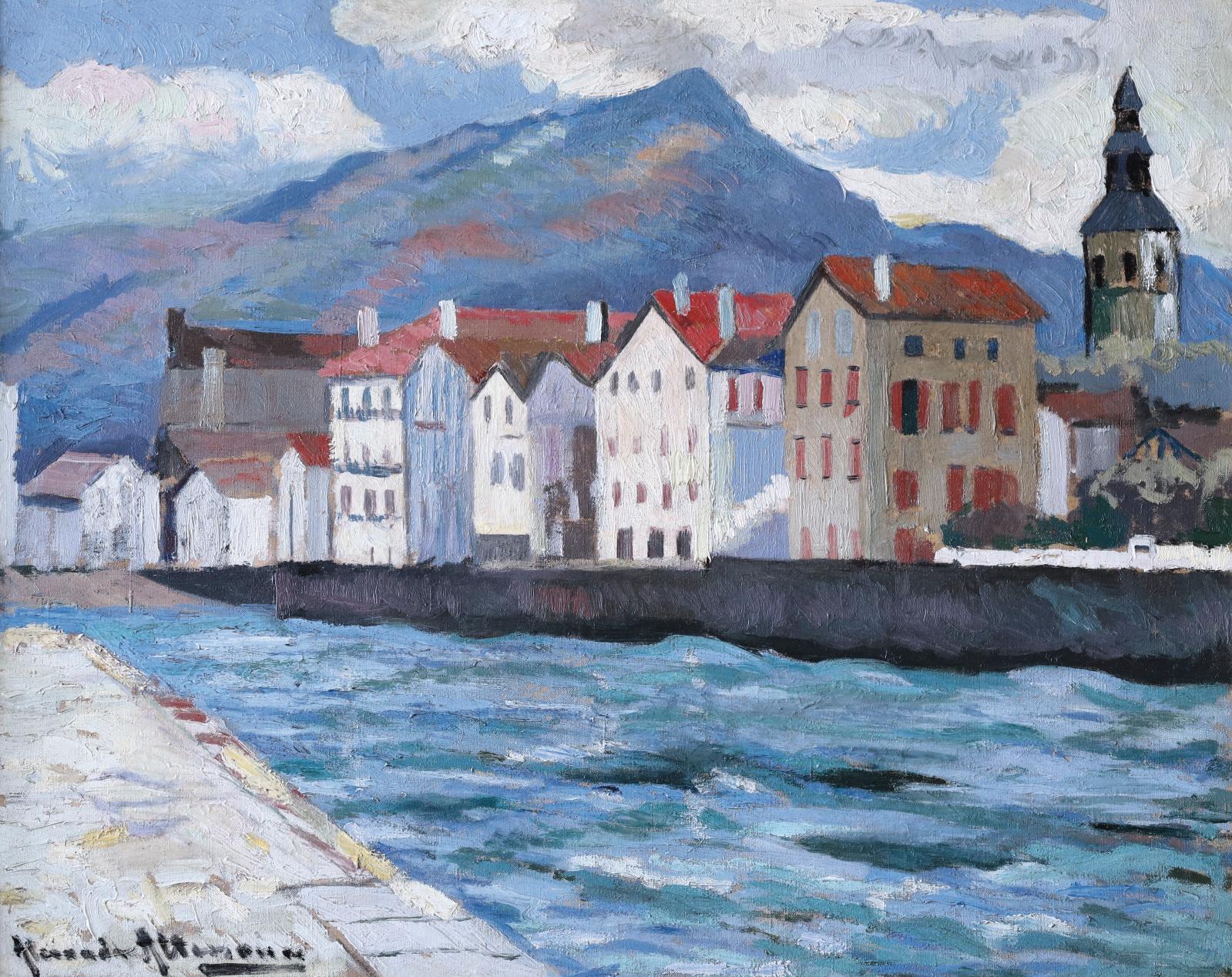 Alexander Altmann (1878-1932), Vue de Ciboure, le quai Maurice Ravel et la Rhune, huile sur toile, 65 x 80,5 cm. Adjugé : 10 086 €