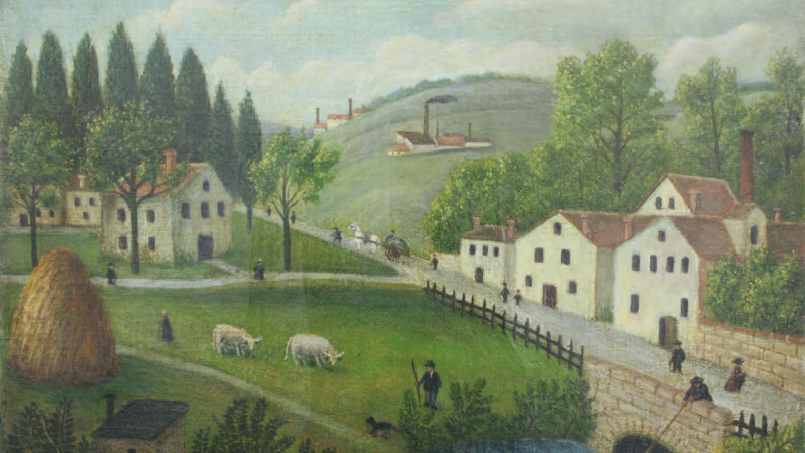 Henri Rousseau, dit le Douanier (1844-1910), Paysages, huile sur toile, 37,9 x 45,8... Un paysage surgi du passé