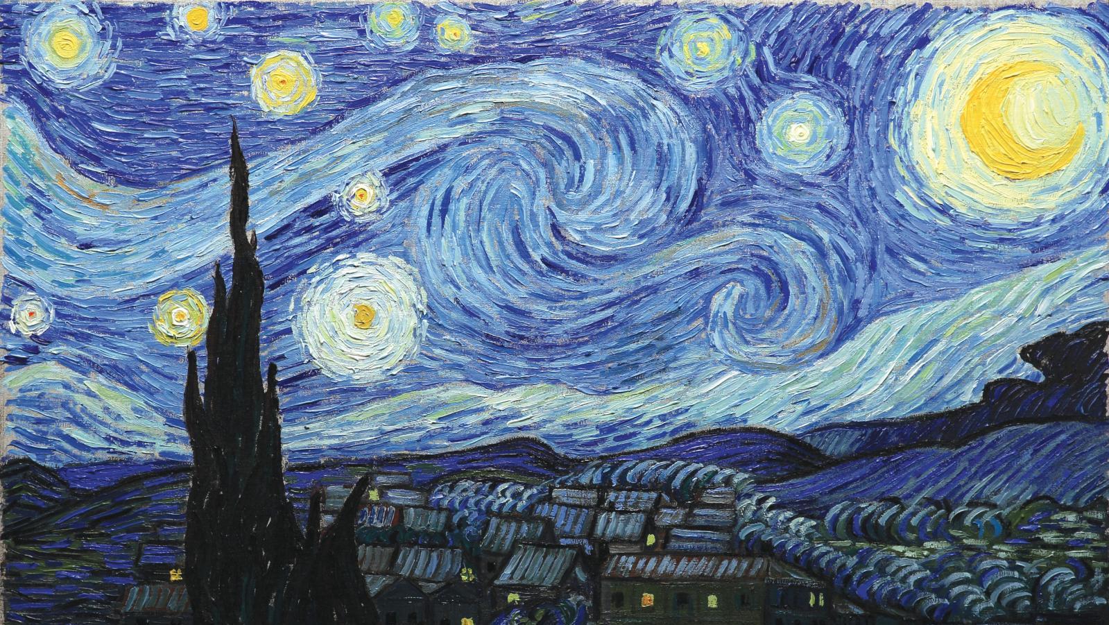 Sur l’écran, les ciels tourmentés du peintre s’animent et transportent le spectateur... Animation : La passion Van Gogh : entrez dans la toile !