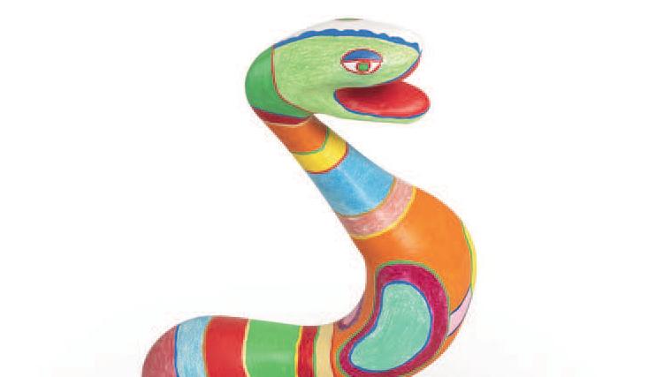 Niki de Saint Phalle (1930-2002), Snake and Egg, 1981-1982, acrylique et résine polyester,... Le serpent de Niki de Saint Phalle