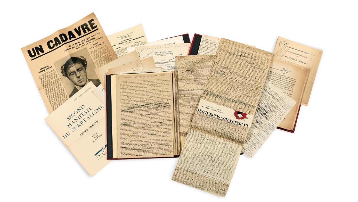 André Breton (1896-1966), Second Manifeste du surréalisme, manuscrits autographes... Coup d’envoi pour la vente Aristophil