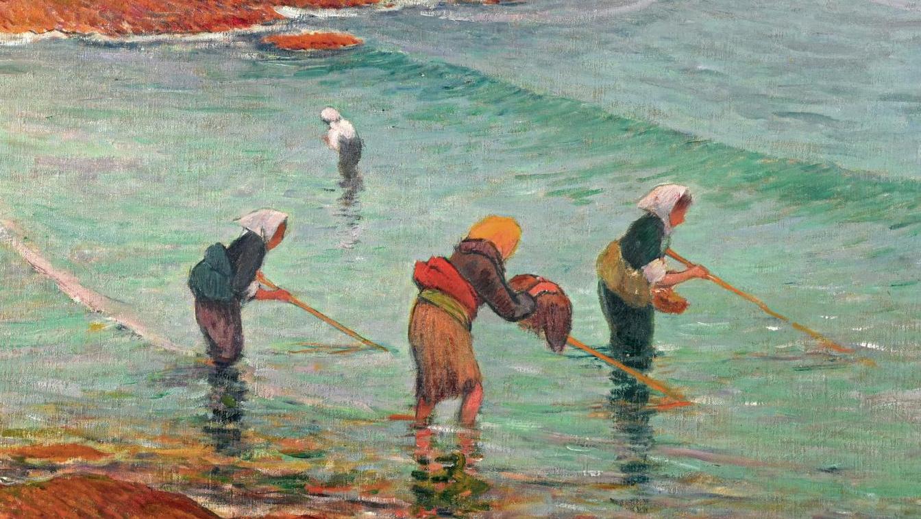 Henry Moret (1856-1913), Les Pêcheuses, huile sur toile, 1894, 60 x 73 cm (détail).... Henry Moret, la passion du paysage