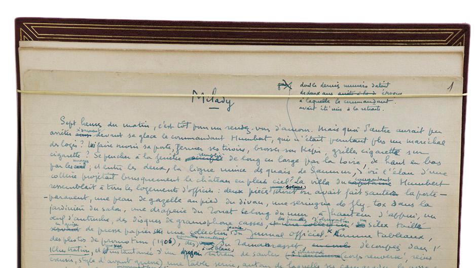 Paul Morand (1888-1976), Milady, manuscrit autographe, reliure plein maroquin vieux... Le XXe siècle de Chagall à Morand