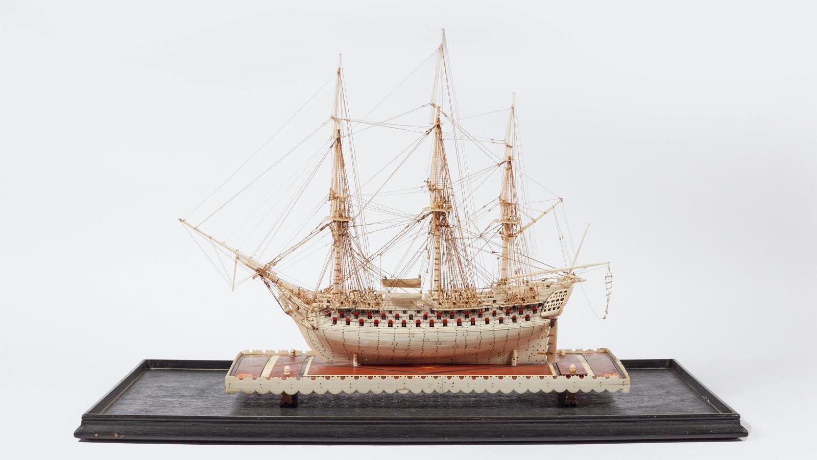 18th/19th century, model of The London, a three-decker ship armed with a hundred... Popular Art on Deck 