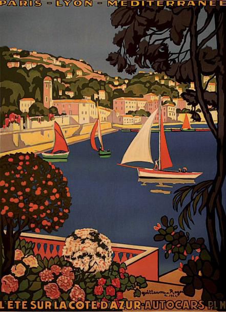 3 625 €Guillaume Roger (1867-1943), P.L.M. L’été sur la Côte d’Azur. Le port de Saint-Jean-Cap-Ferrat, novembre 1924, imprimerie Lucien Serre & Cie, P