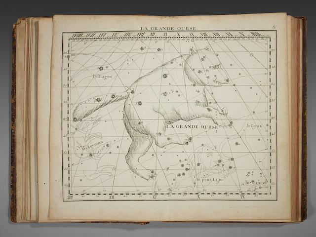 Jean Fortin (1750-1831), Atlas céleste de Flamsteed approuvé par l’Académie royale des sciences, 2e édition, Paris, 1776, petit in-4°, reliure veau.Pa