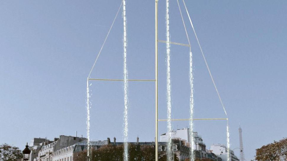 Projet de six fontaines pour le rond-point des Champs-Élysées à Paris, conçu par... Mairies cherchent mécènes