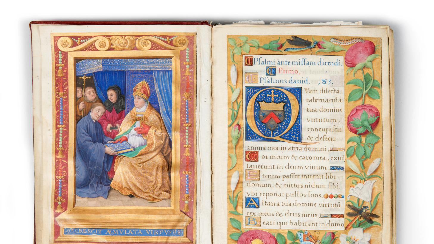 Maître de Claude de France, vers 1530, pontifical et livre de prières, peau de vélin,... Maître de Claude de France, allons voir si la rose…