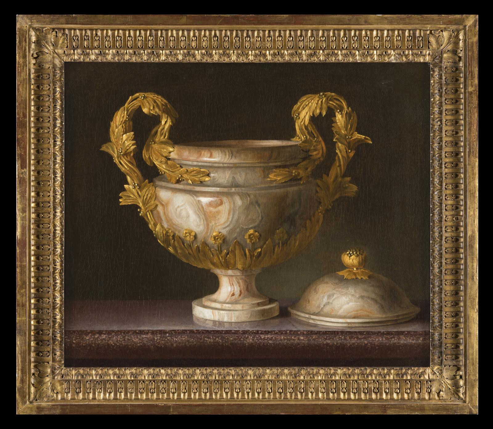 Anonyme, Nature morte au vase d’albâtre, huile sur toile, collection particulière.