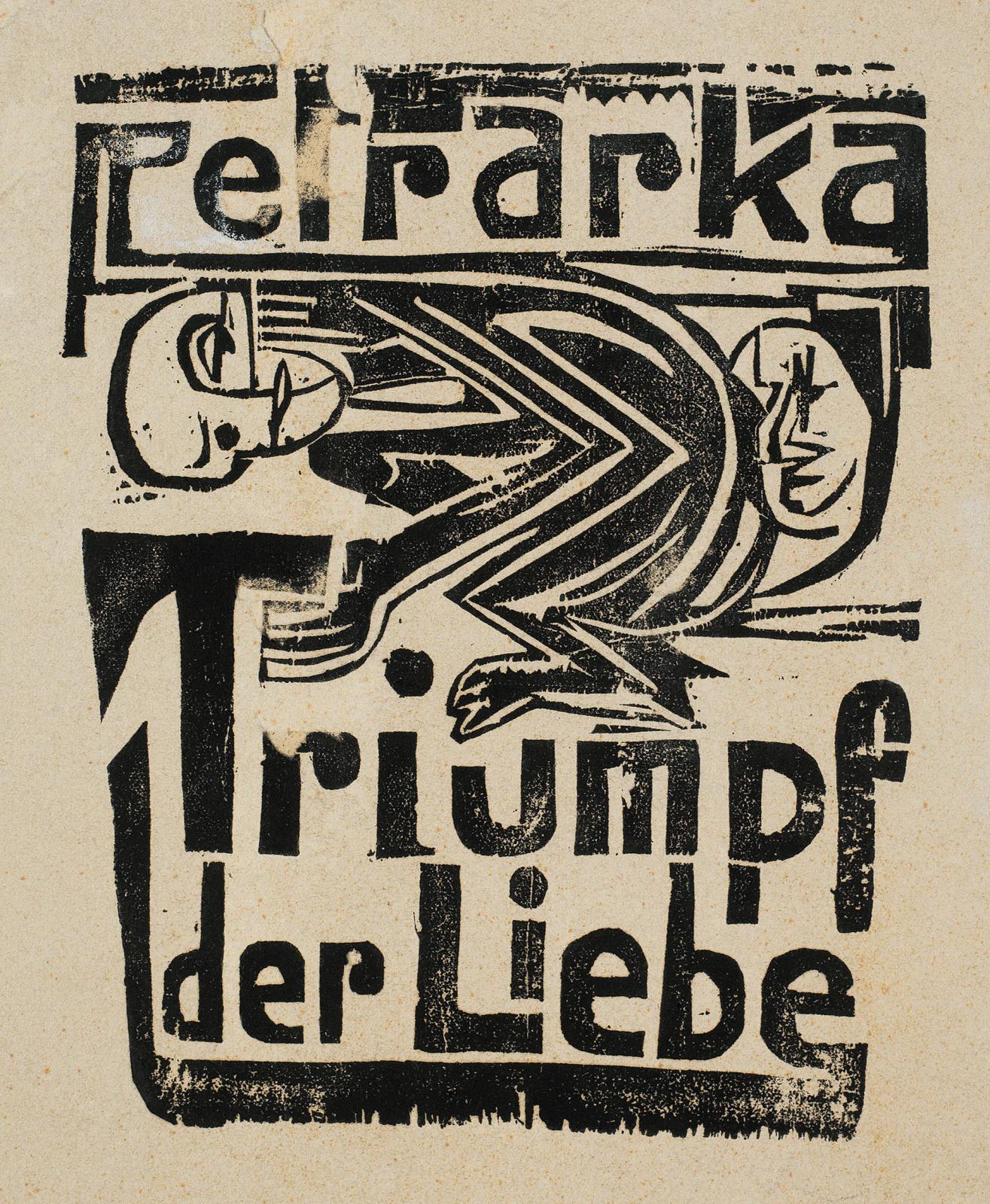 Kirchner et Pétrarque Des quelques estampes d’Ernst Ludwig Kirchner (1880-1938) figurant au catalogue, cette série de huit xylogravures se distingue p