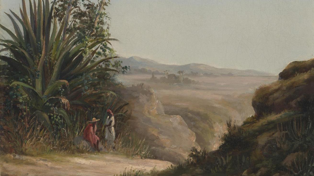 Crique avec voilier, 1856, huile sur toile, 35 x 53 cm. © Colección Patricia Phelps... Camille Pissarro sous le soleil des tropiques