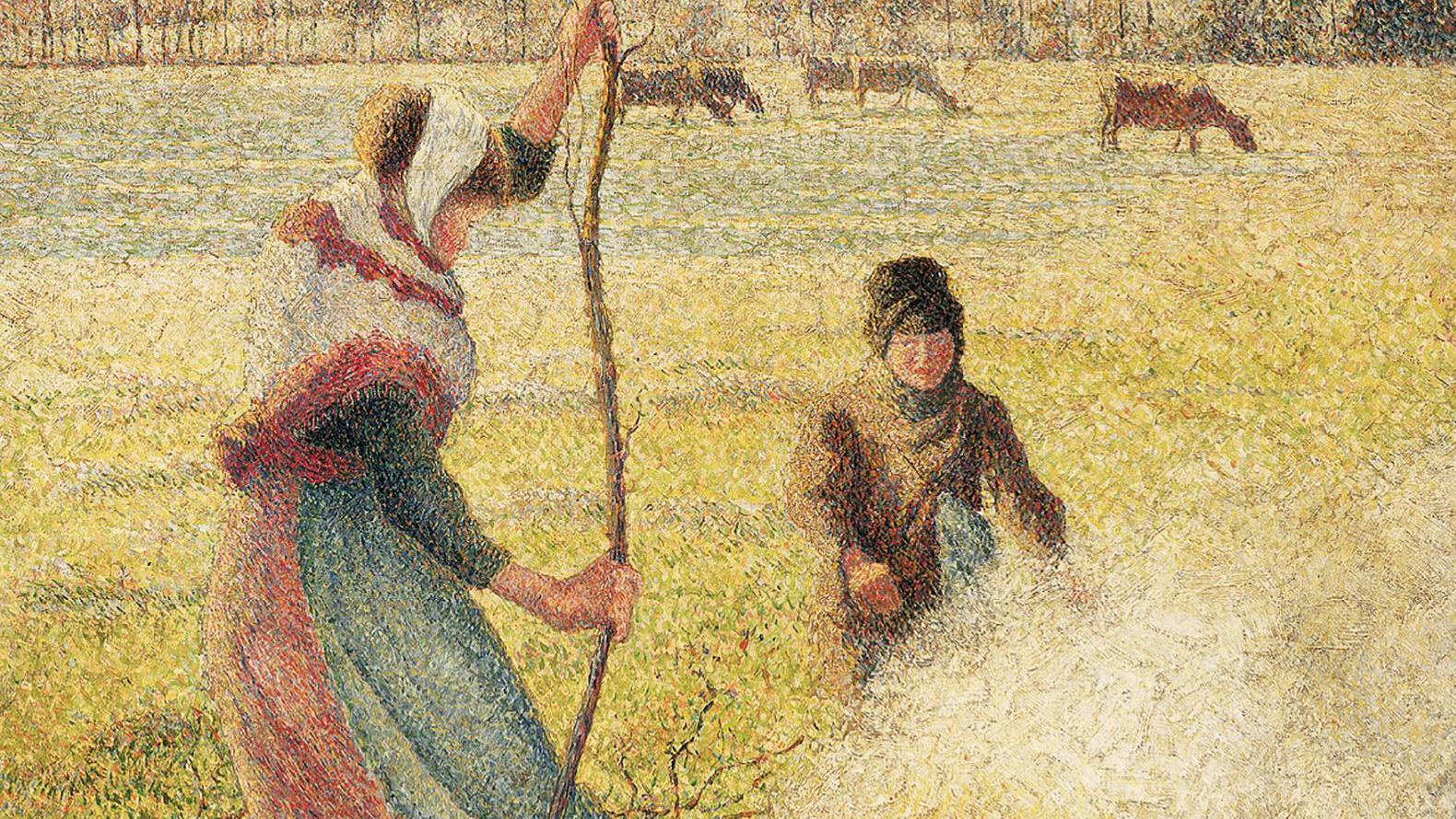 Gelée blanche, jeune paysanne faisant du feu, 1888, huile sur toile, 92,5 x 92,5 cm,... L’œil et l’esprit