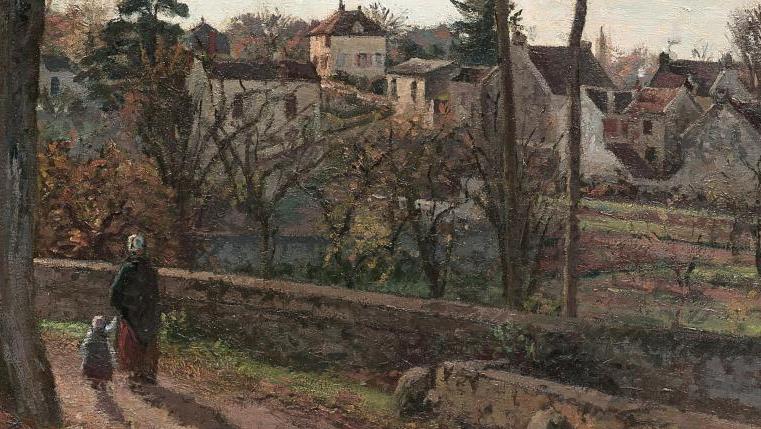 Louveciennes, 1871, huile sur toile, 90 x 116,5 cm (détail). Collection particulière.... Genèse d’un impressionniste