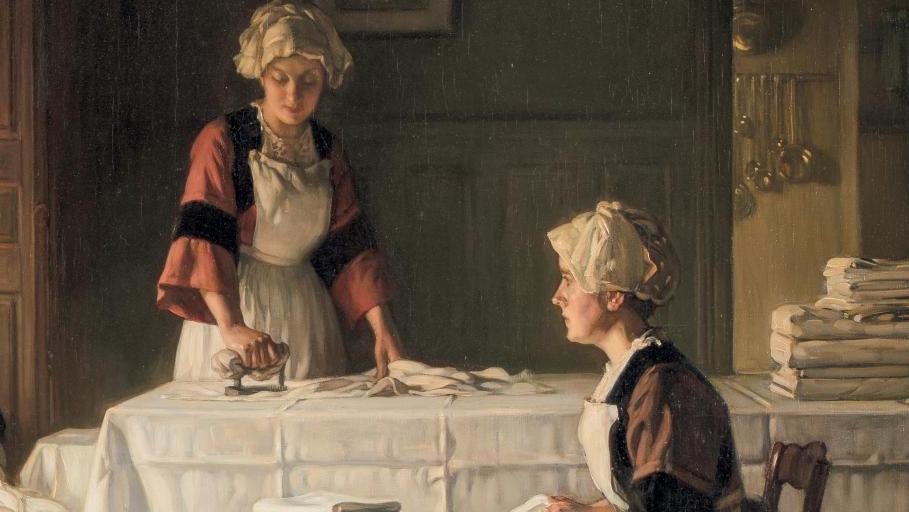 Joseph Bail (1862-1921), Les Blanchisseuses, huile sur toile, 89,5 x 117 cm. Estimation :... L’œuvre de Bail, reflet d’un monde déjà perdu