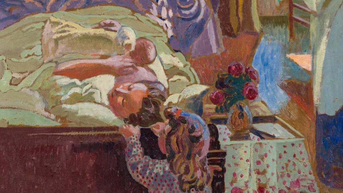 Maurice Denis (1870-1943), La Première Tétée or La Chambre violette (The First Feed... In the Privacy of Maurice Denis’s Home