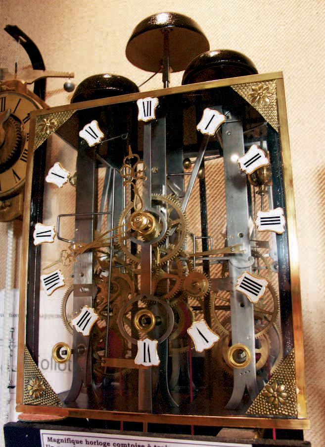 Exemple de mouvement quatre cloches. Musée de l’HorlogerieChâteau Pertusier, 25500 Morteau.Photo M. Grégory Maugain.