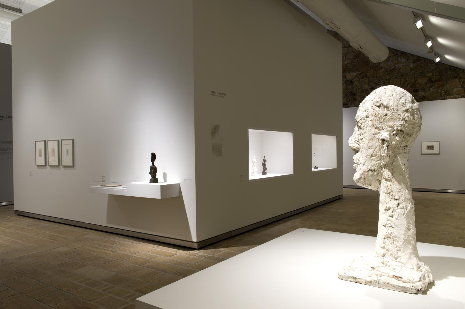 Vue de l’exposition «Giacometti», FHEL, 2015. 