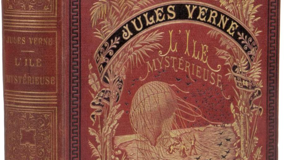 Jules Verne (1828-1905), L’Ile mystérieuse, illustrations de Férat, Paris, «Bibliothèque... Voyage dans un univers extraordinaire