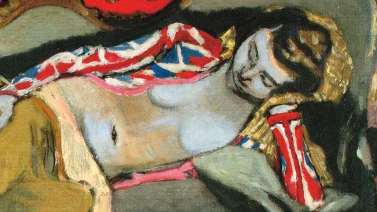 Maurice Brianchon (1899-1979), Le Repos, nu costumé, 1940, huile sur toile, 65 x 92 cm.... Le monde du spectacle par Brianchon
