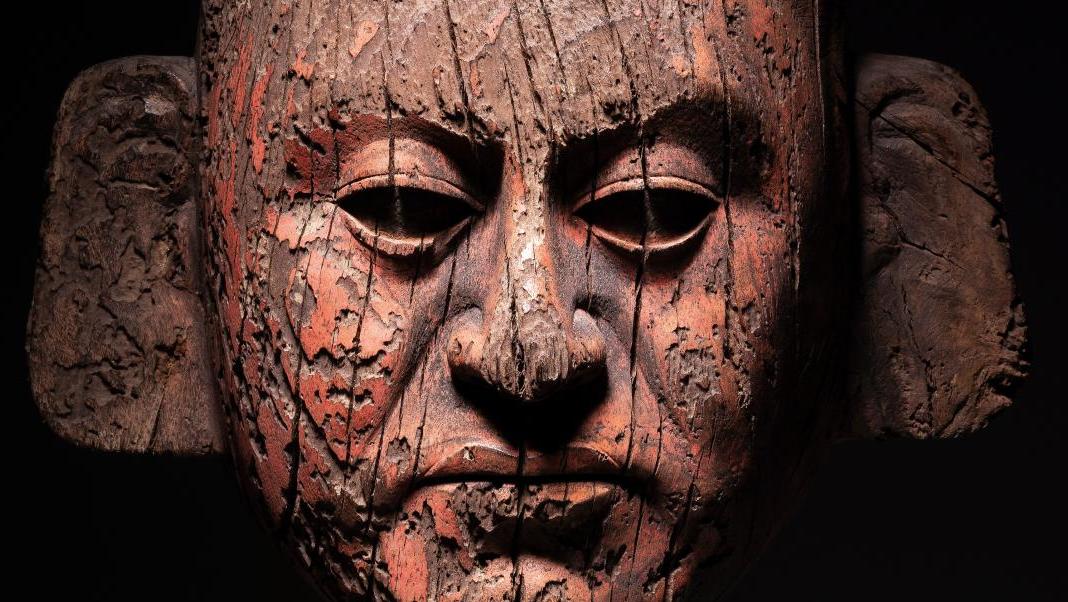 Nord du Pérou, culture mochica, Intermédiaire ancien, 100-700 apr. J.-C. Masque funéraire... La force soit avec l’art précolombien !