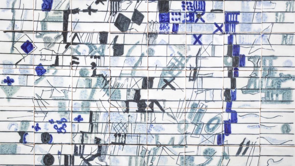 Maria Helena Vieira da Silva (1908-1992), "Abstract Composition", azulejo panel,... Cultivating Differences