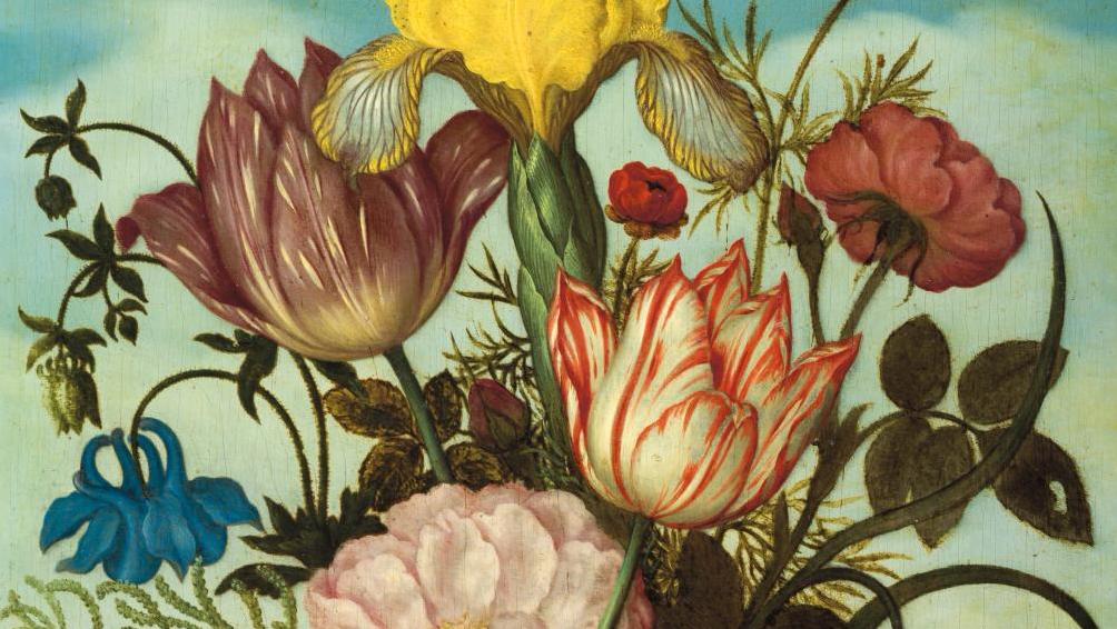Ambrosius Bosschaert le Vieux (1573-1621), Fleurs coupées dans un römer posé sur... Le langage des fleurs selon Bosschaert le Vieux 