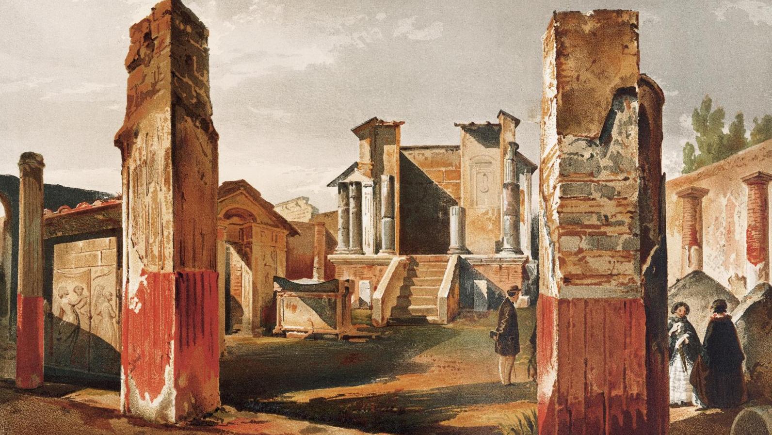 Vue du temple d’Isis prise de l’est, pp. 206207.  Réédition : la Pompéi de Fausto & Felice Niccolini