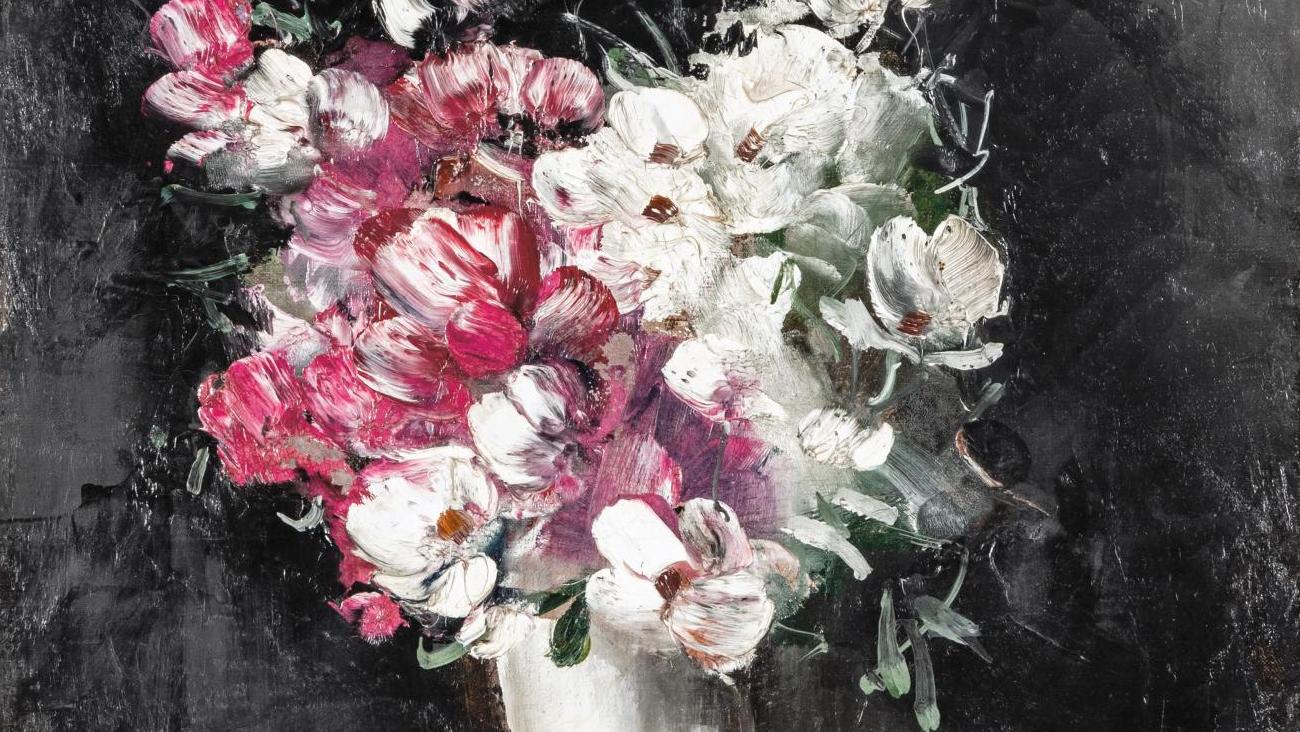 Maurice de Vlaminck (1876-1958), Bouquet de fleurs dans un vase, vers 1924-1925,... Déesse du Paradis et fleurs de Vlaminck