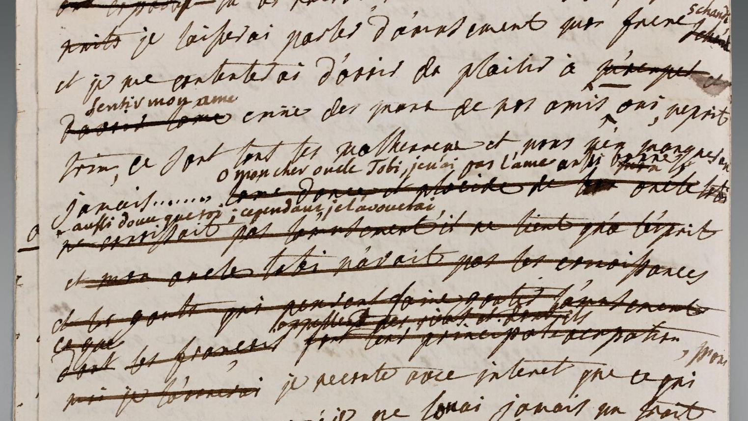 Julie de Lespinasse (1732-1776) et Jean Le Rond d’Alembert (1717-1783) manuscrit... Une petite flamme pour les lumières