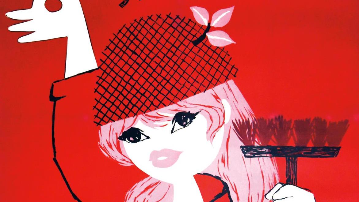 Lefor Openo, Babette s’en va-t-en guerre, 1959, affiche originale signée par Brigitte... Brigitte s’en va-t-en guerre