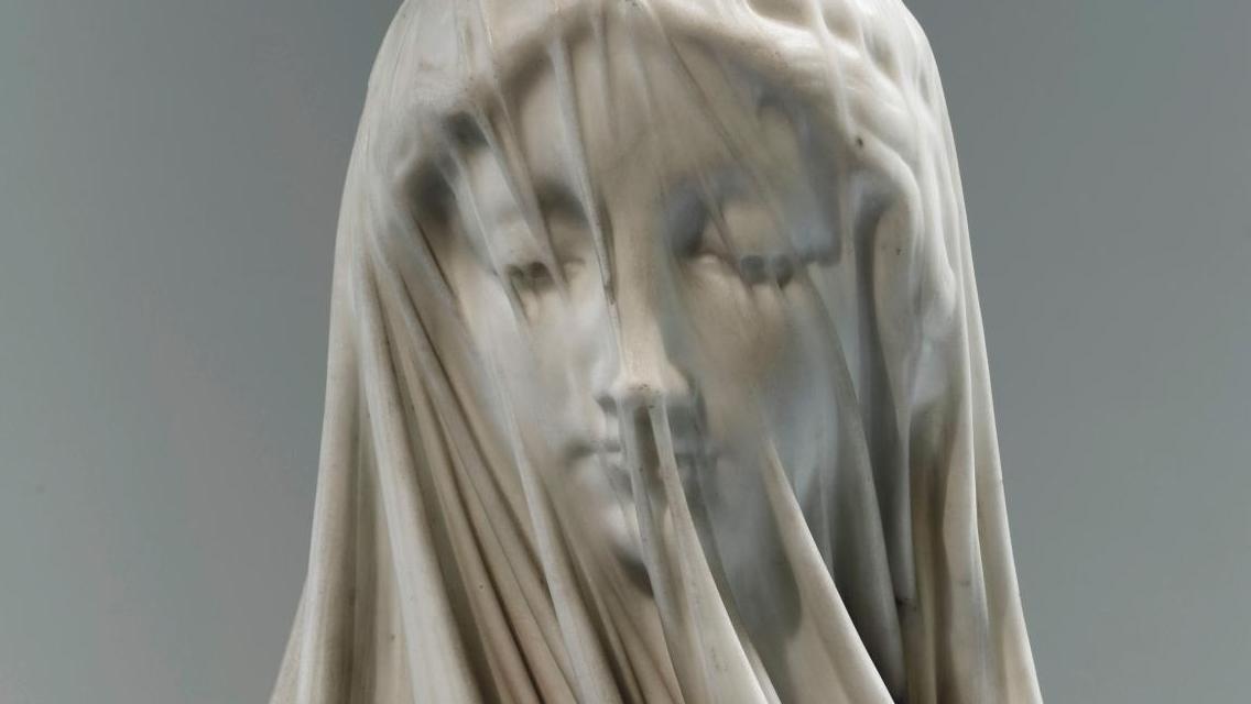 Luigi Guglielmi attribué à (1834-1907), Femme voilée, Le Silence, vers 1850-1880,... Voilé.e.s Dévoilé.e.s. Le voile dans l’art. Antiquité - XXIe siècle