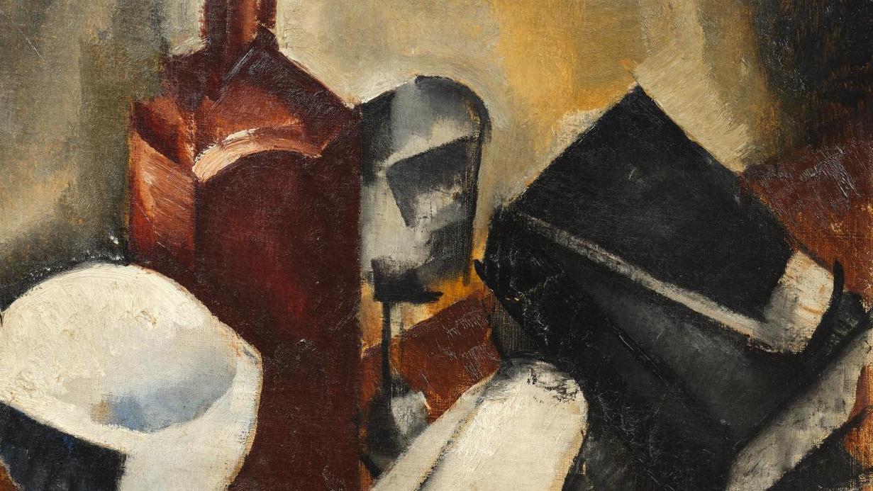 Alice Halicka (1894-1975), Nature morte cubiste, vers 1916, huile sur toile, 55 x 46 cm.... Le cubisme au féminin