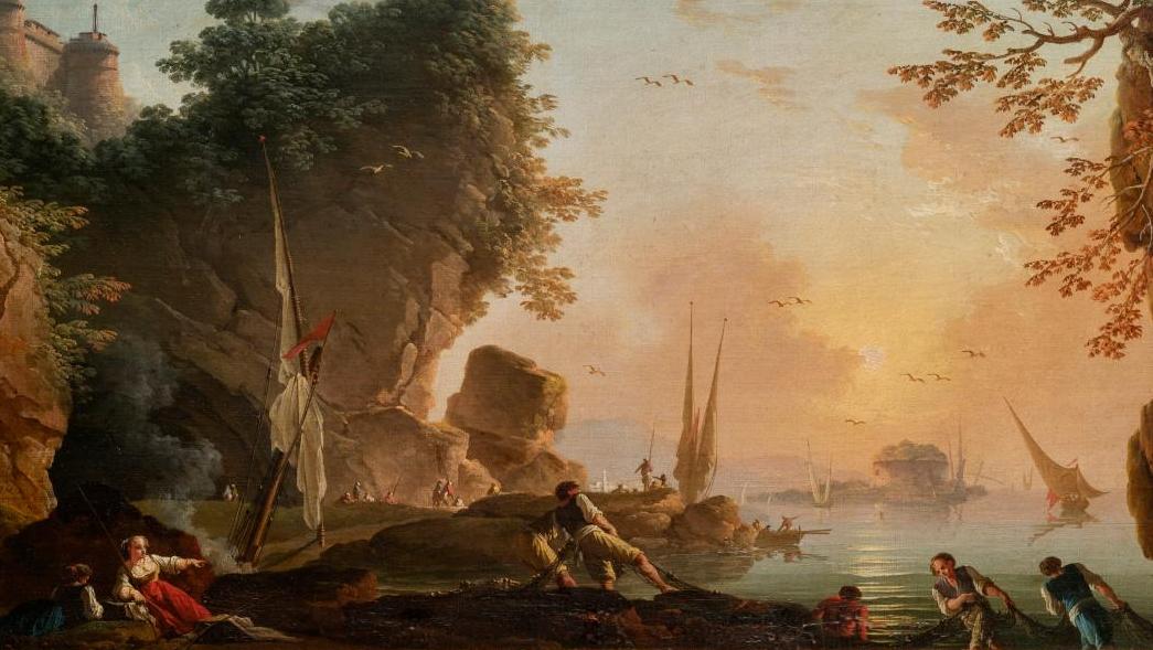 Charles François Grenier, dit Lacroix de Marseille (vers 1700-1782), Pêcheurs en... Un petit air de bord de mer