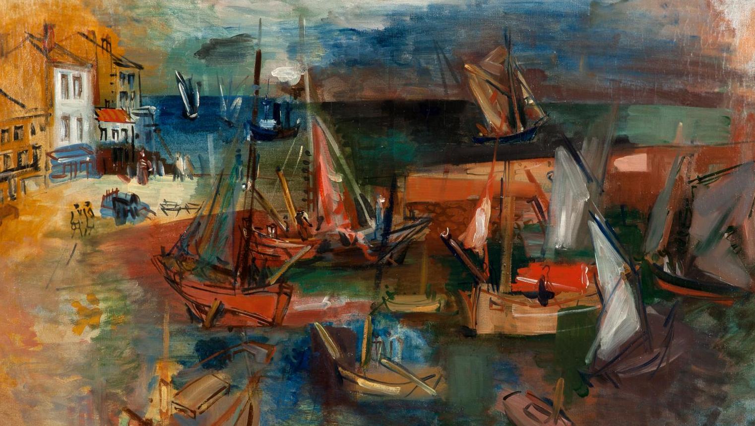 Jean Dufy (1888-1964), Le Port, huile sur toile, 81 x 100 cm. Adjugé : 52 000 €  Les ports, un ancrage moderne