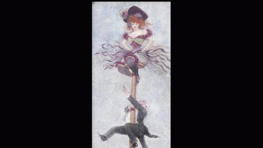 Albert-Paul Guillaume (1873-1942), En haut du mât, 1894, huile sur toile marouflée... Guillaume à la poursuite de l’idéal féminin