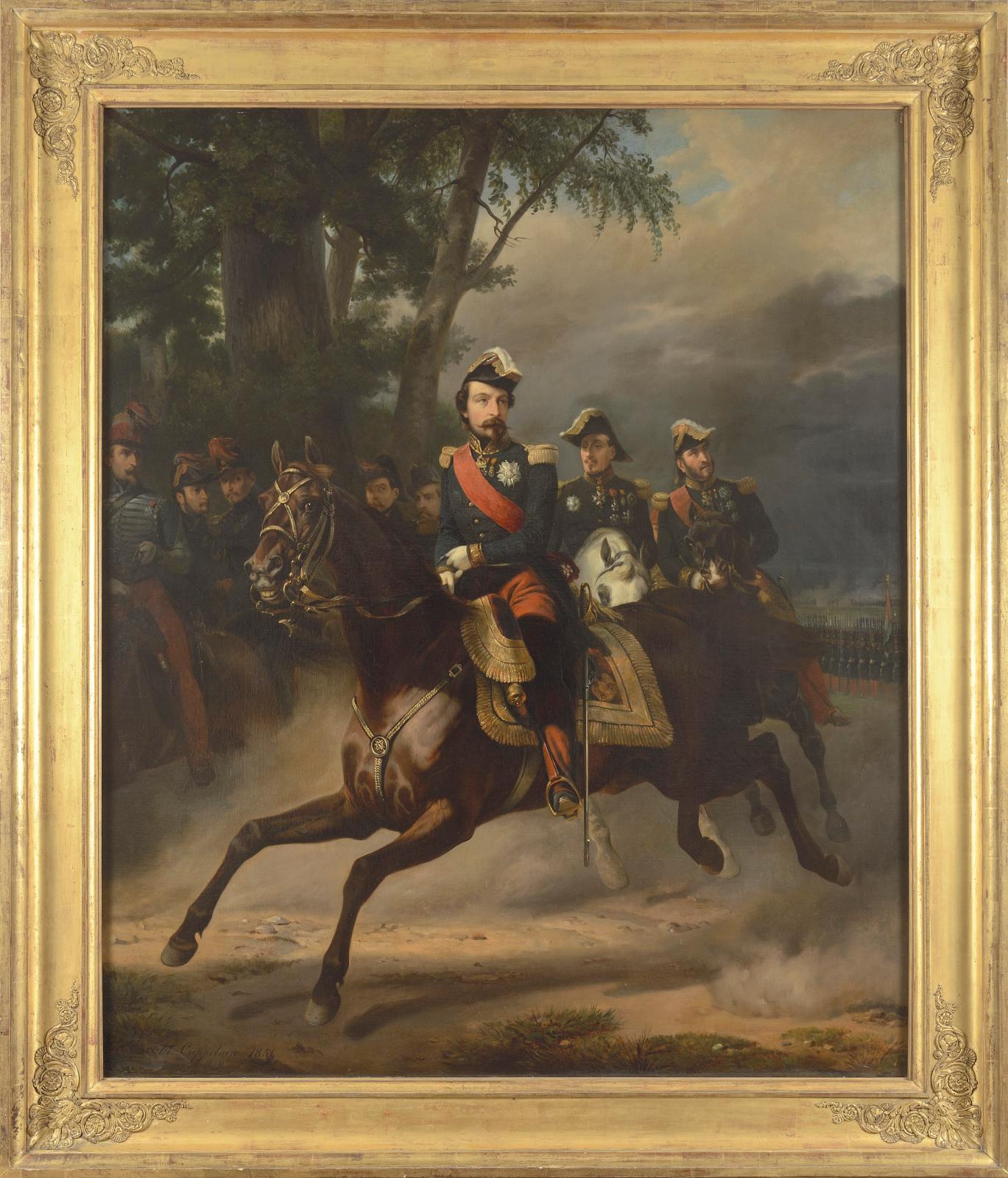 Le souvenir de Napoléon III était également au rendez-vous le dimanche 7 juillet, grâce à cette toile (161 x 135 cm) qui proviendrait de son chalet de