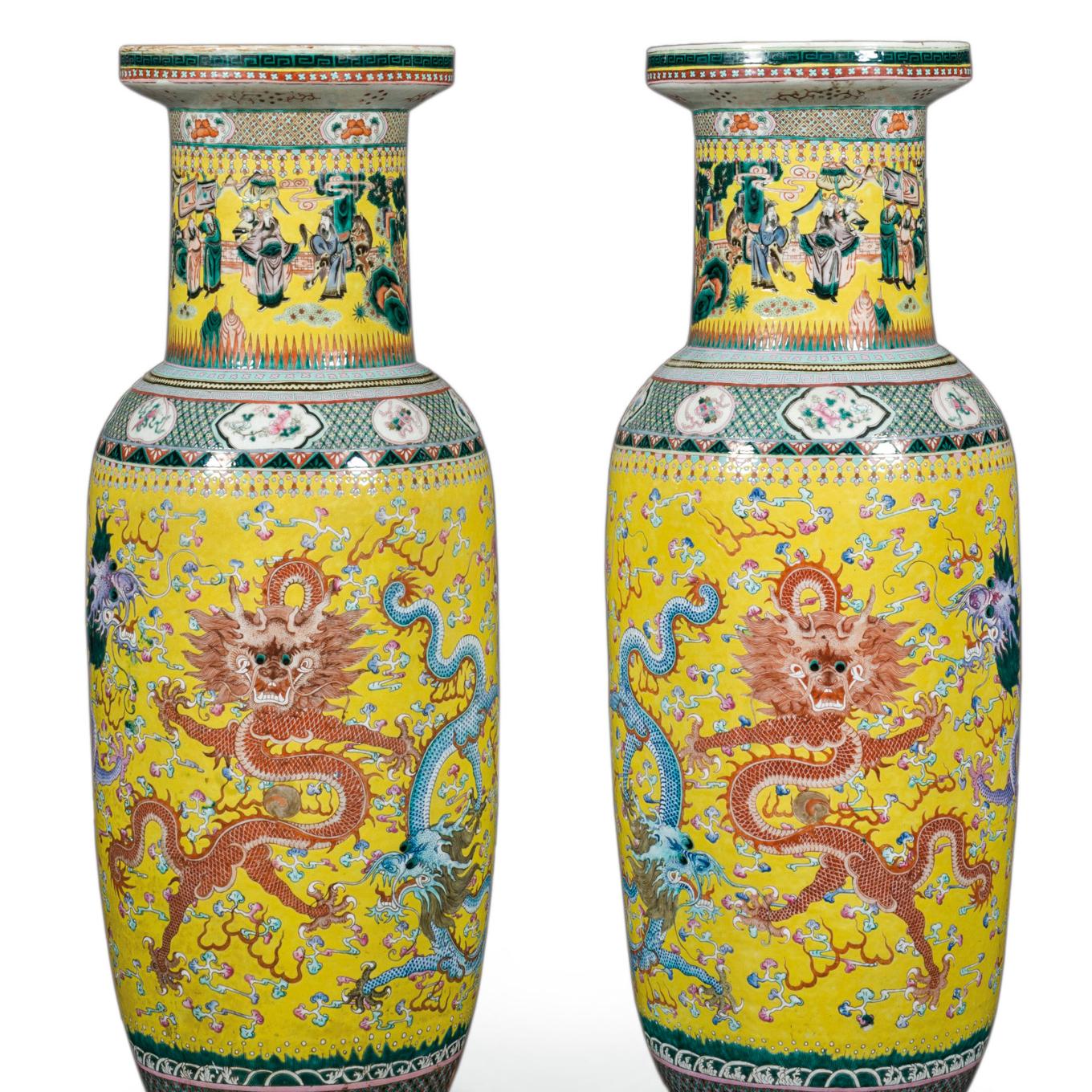 Des vases chinois de palais aux cinq dragons  - Après-vente