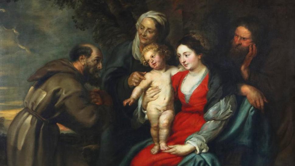 Peter Paul Rubens and his studio (1577-1640), The Holy Family with St Francis and... Peter Paul and the Others