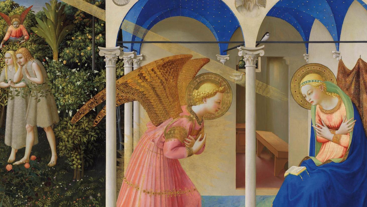 Fra Angelico (vers 1395-1455), L’Annonciation et l’expulsion d’Adam et Ève du jardin... Musée du Prado : Fra Angelico et les débuts de la Renaissance à Florence