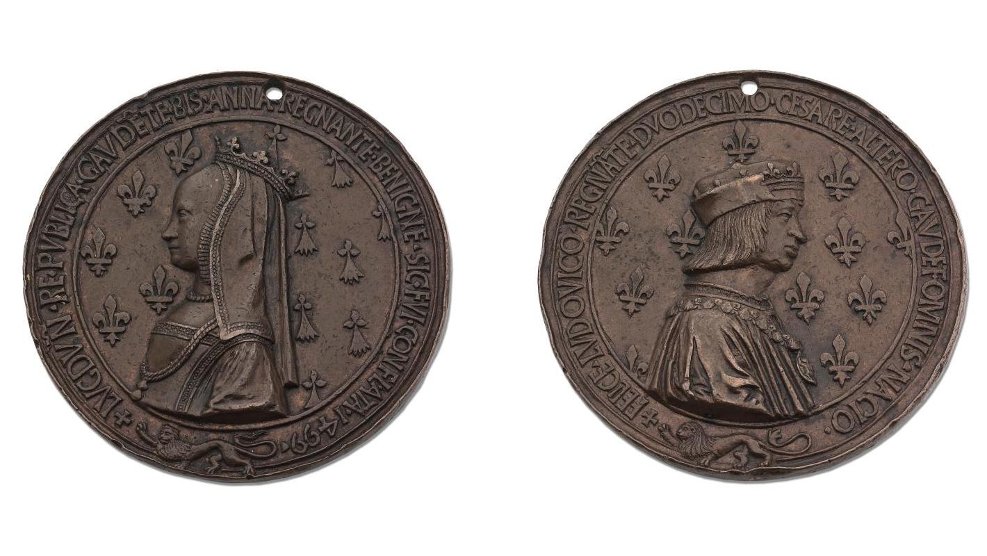 Médaille représentant Louis XII et Anne de Bretagne en buste et de profil, sur un... Reine Anne, ne vois-tu rien venir ?