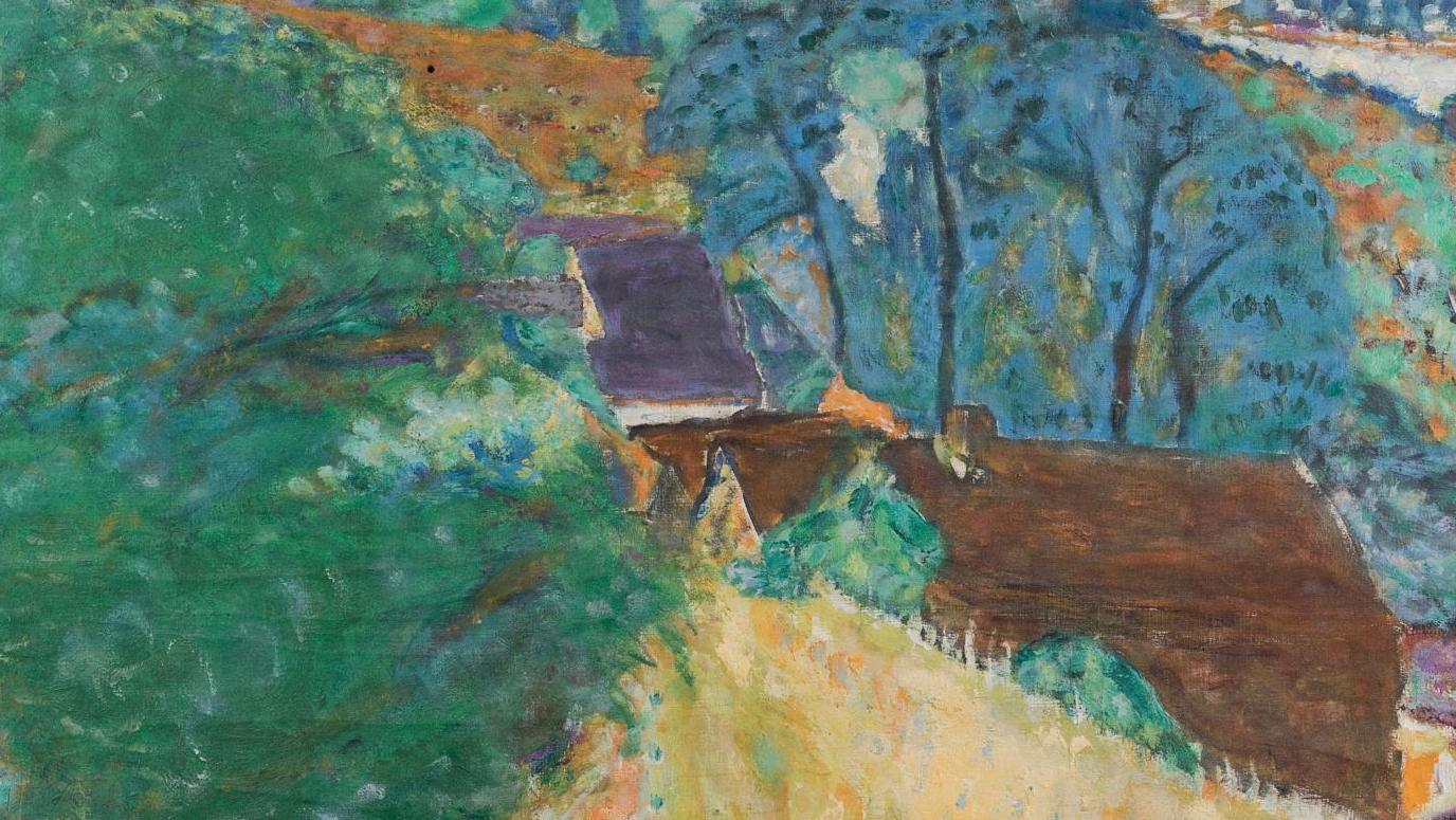 Pierre Bonnard (1867-1947), Vernon, l’été, 1930, huile sur toile d’origine, 56,5 x 66 cm.... Pierre Bonnard à Vernonnet 