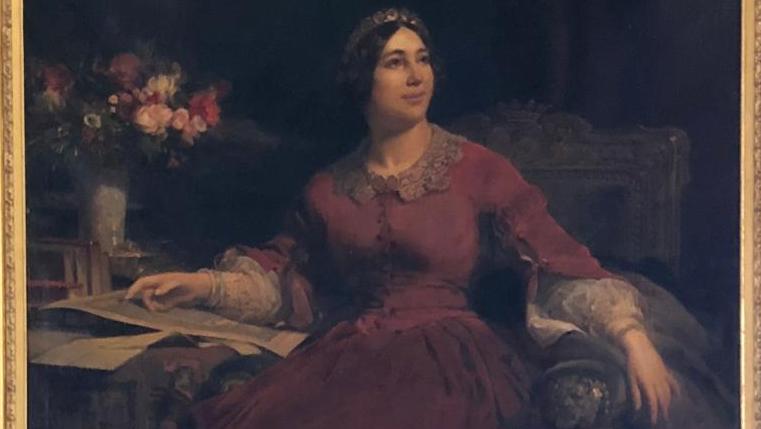 Léon Cogniet (1794-1880), Portrait de la duchesse de Luynes, huile sur toile, 215 x 140 cm.... Léon Cognet : belle acquisition pour Orléans