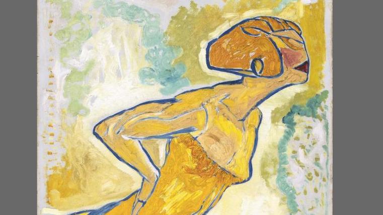 Alexis Mérodack-Jeaneau (1873-1919), La Danseuse jaune, 1912, huile sur toile.  À Angers, Mérodack-Jeaneau, promoteur de la modernité