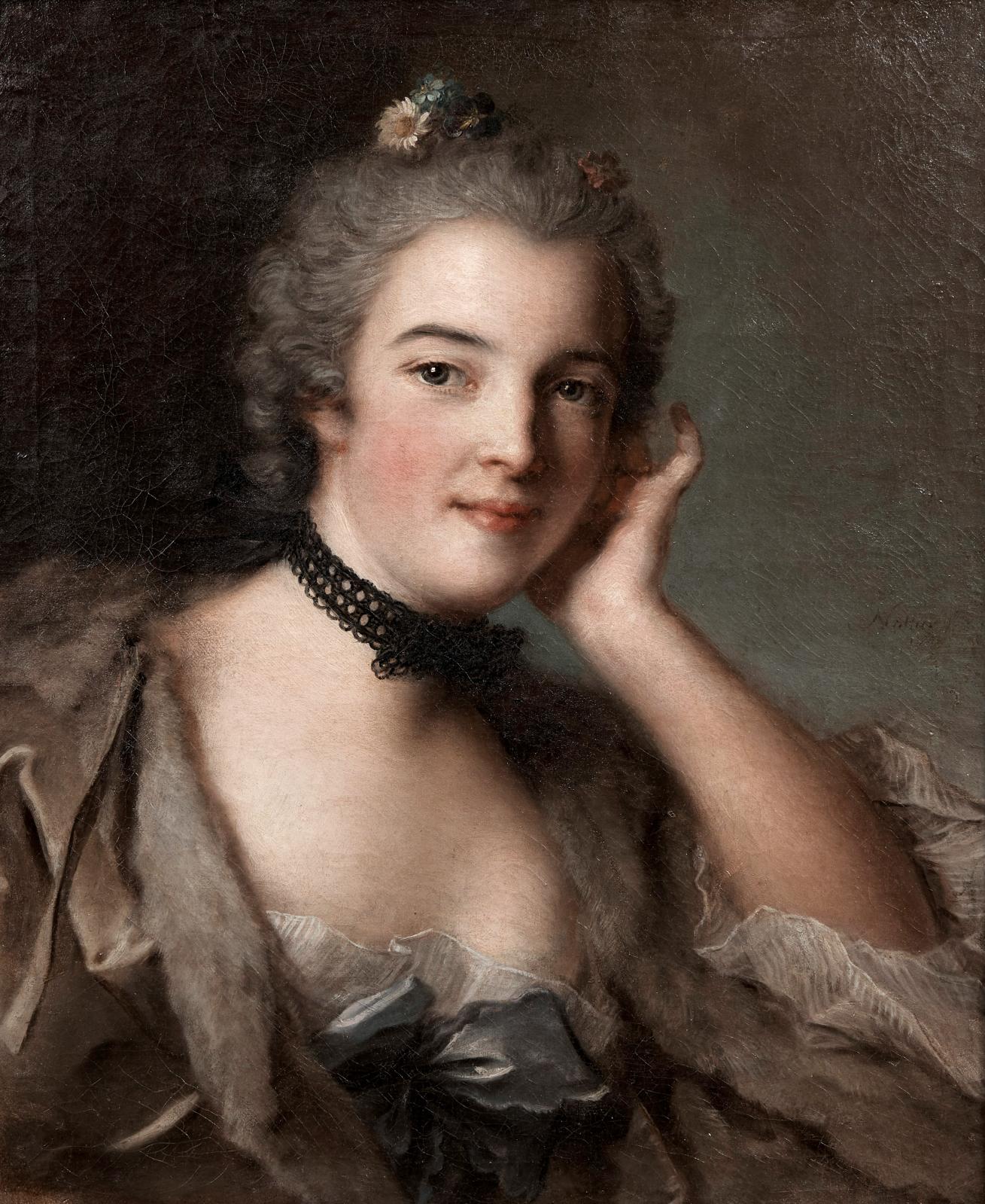 49 998 € saluaient cette huile sur toile de Jean-Marc Nattier (1685-1766), figurant le Portrait présumé de Madame Tocqué (55 x 46 cm) et réalisée en 1