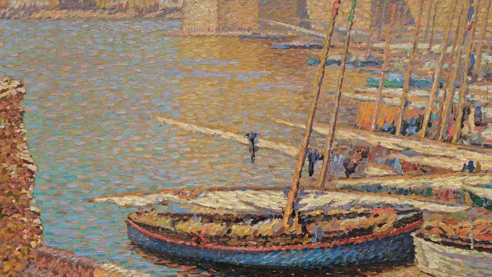 Henri Martin (1860-1943), Le Port de Collioure, huile sur carton, 57 x 78 cm. Adjugé... Le néo-impressionnisme, des deux côtés de l’Atlantique