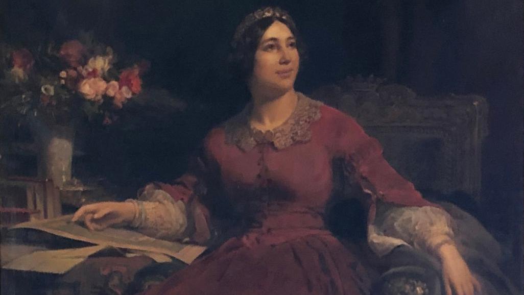 Léon Cogniet (1794-1880), Portrait de la duchesse de Luynes, ca. 1860, oil on canvas,... A Splendid Acquisition for the Orléans Musée des Beaux-arts