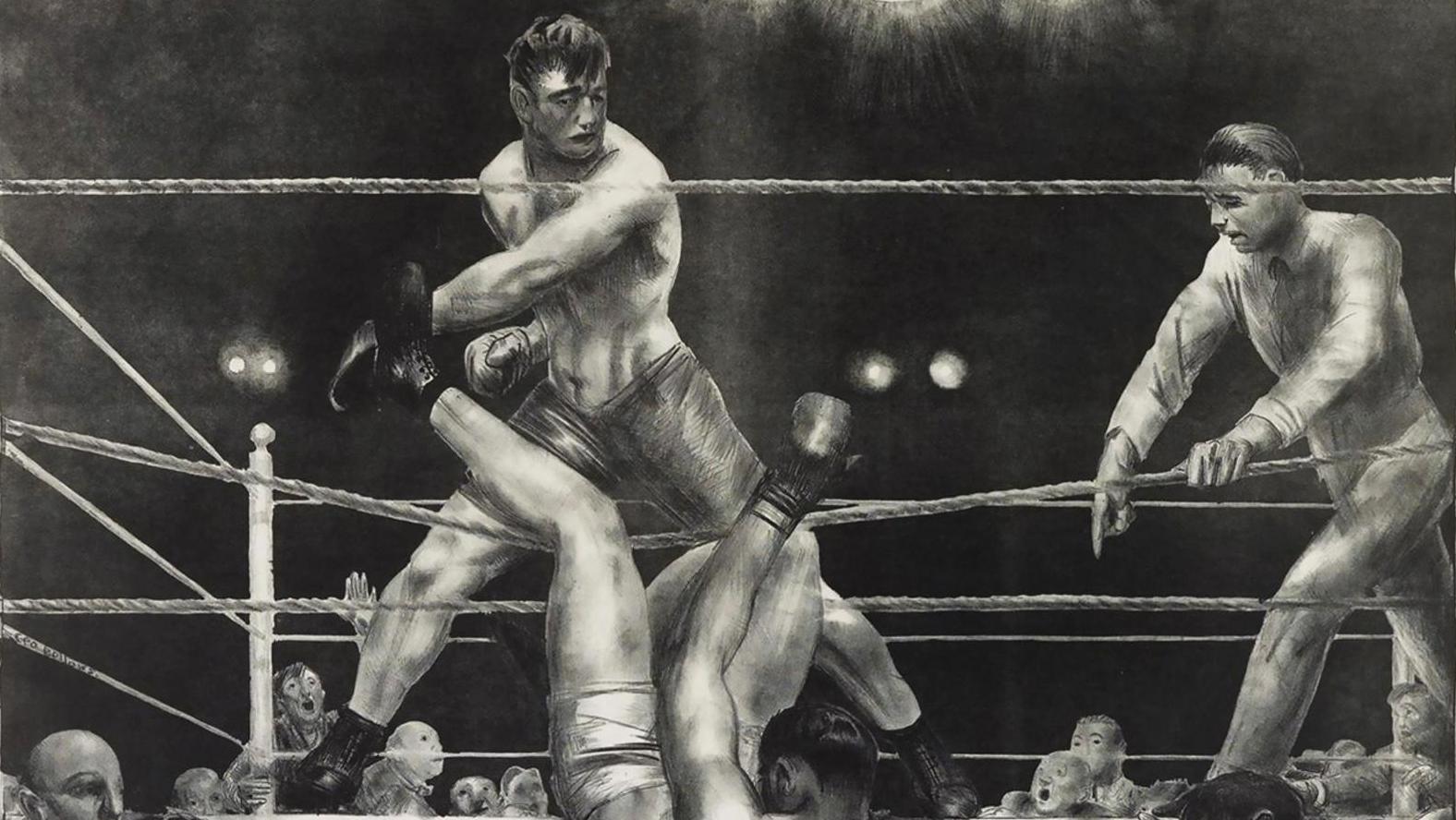 George Bellows (1882-1925), Dempsey and Firpo, 1923-1924, lithograph on cream paper... A Legendary Fight 