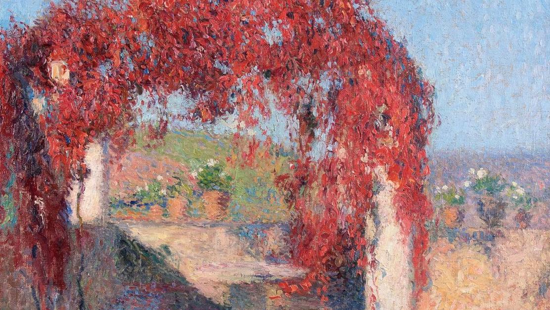 Henri Martin (1861-1943), La Pergola à l’automne, Marquayrol, vers 1910-1920, huile... Marquayrol, symphonie de peinture 